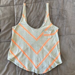 Casual stripped tank top w/ frocket